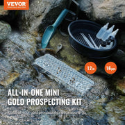 16 PCS Gold Prospecting Kit With Mini Sluice Box