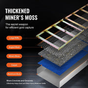 Gold Panning Kit with 50" Aluminum Sluice Box – 23-Piece Complete Prospecting Set