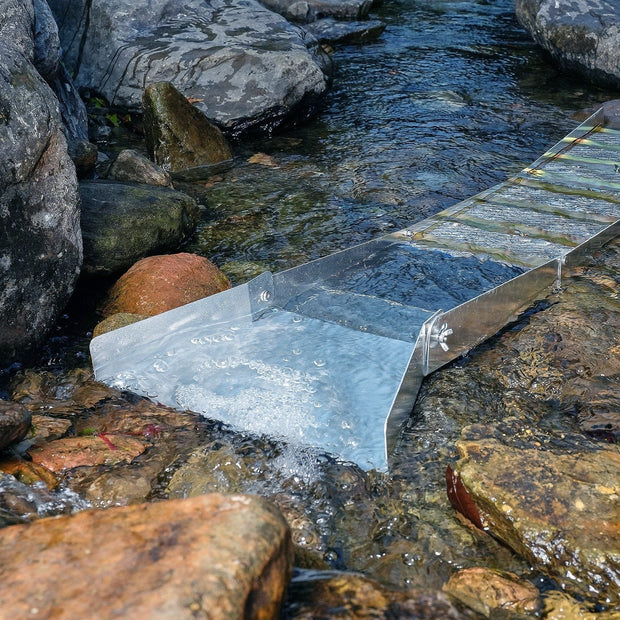 Gold Panning Kit with 50" Aluminum Sluice Box – 23-Piece Complete Prospecting Set