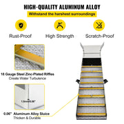 Folding Aluminum Sluice Box, Compact 50" Sluice Box