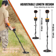 8" Waterproof Metal Detector with LCD Display – Perfect for Gold, Coins & Relic Hunting