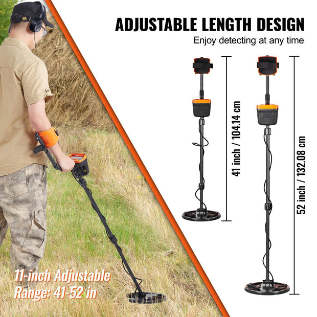 8" Waterproof Metal Detector with LCD Display – Perfect for Gold, Coins & Relic Hunting
