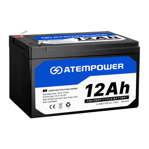 Atem Power 12AH 12V AGM Deep Cycle Battery