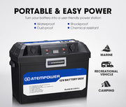 Atem Power Battery Box built-in VSR Isolator Dual Battery System + 100Ah 12V Lithium Battery