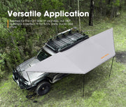 San Hima 180 Degree Awning With Side Wall Free-Standing Car Camping Sunshade