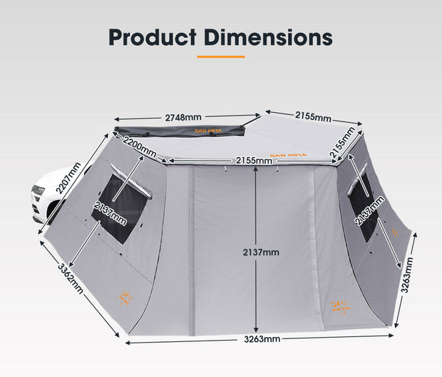 San Hima Side Walls for 270 Degree Awning 4PCS