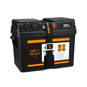 SAN HIMA Battery Box Portable 12V 2x USB & Cig Socket Deep Cycle AGM Universal