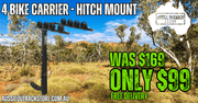 4 Bike Carrier – Hitch Mount, Foldable, Heavy-Duty