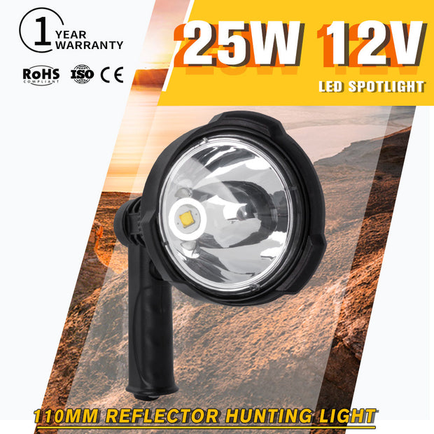 25W Handheld Spot Light Rechargeable LED Spotlight 12v