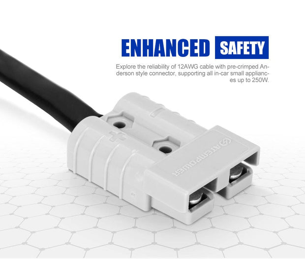 Saussie Socket Plug Atem Power 50A Anderson Style Plug to Cigarette Female Socket Connecto ...