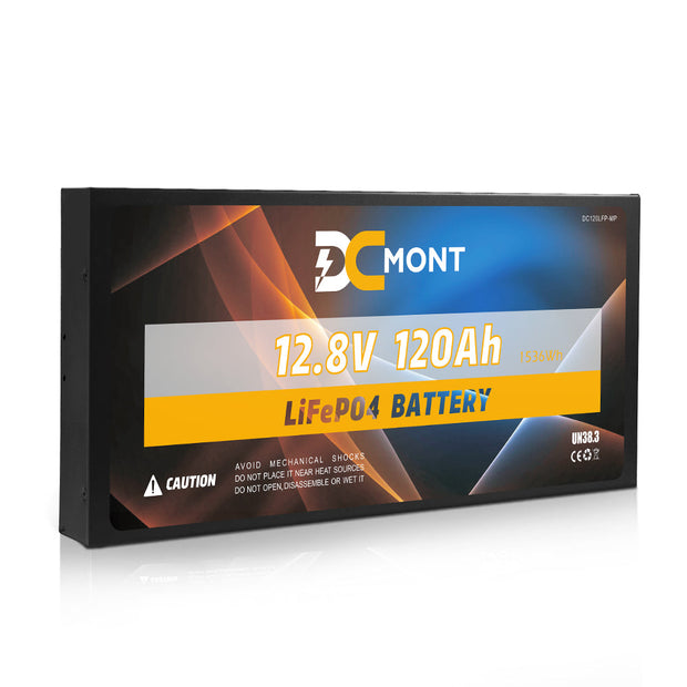 DC MONT 12V 120Ah Slimline Lithium Battery LiFePO4