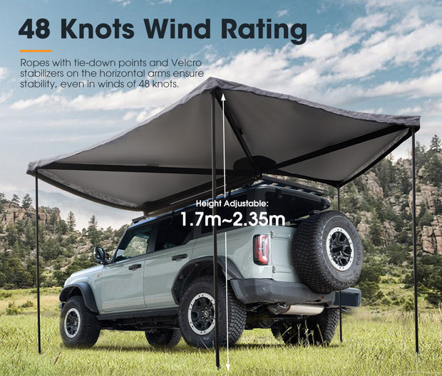 San Hima 270 Degree Free-Standing Awning 600D Double-Ripstop Oxford UPF50+