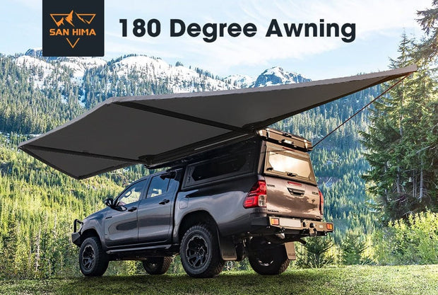 San Hima 180 Degree Free-Standing Awning 600D Double-Ripstop Oxford UP ...