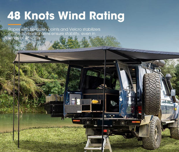 San Hima 180 Degree Free-Standing Awning 600D Double-Ripstop Oxford UP ...