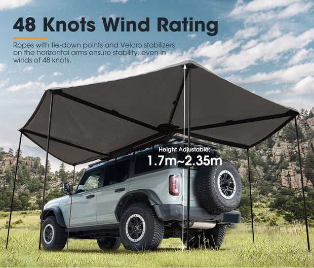 San Hima 270 Degree Free-Standing Awning With "L" Bracket 600D Double-Ripstop