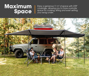 San Hima 270 Degree Free-Standing Awning With "L" Bracket 600D Double-Ripstop