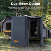 San Hima Dual Shower Awning Instant Ensuite Tent Fold-Out Camping Change Room