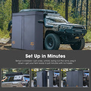 San Hima Dual Shower Awning Instant Ensuite Tent Fold-Out Camping Change Room