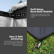 San Hima Dual Shower Awning Instant Ensuite Tent Fold-Out Camping Change Room