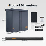 San Hima Dual Shower Awning Instant Ensuite Tent Fold-Out Camping Change Room