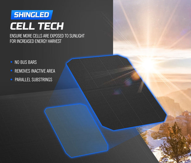 ATEM POWER 110W 12V Flexible Shingled Solar Panel