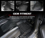 3D TPE Floor Mats for Holden Colorado Dual Cab 2012-2020
