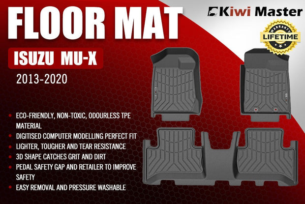 3D TPE Car Floor Mats for Isuzu MU-X 2013-2020