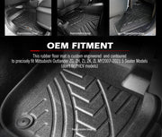 3D TPE Car Floor Mats for Mitsubishi Outlander ZG/ZH/ZJ/ZK/ZL MY 2007-2021