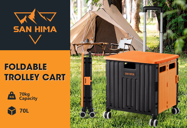 San Hima 70L Shopping Trolley Foldable Camping Cart