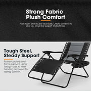 San Hima Folding Camping Chair Portable Lounge Recliner Outdoor Thick Padding