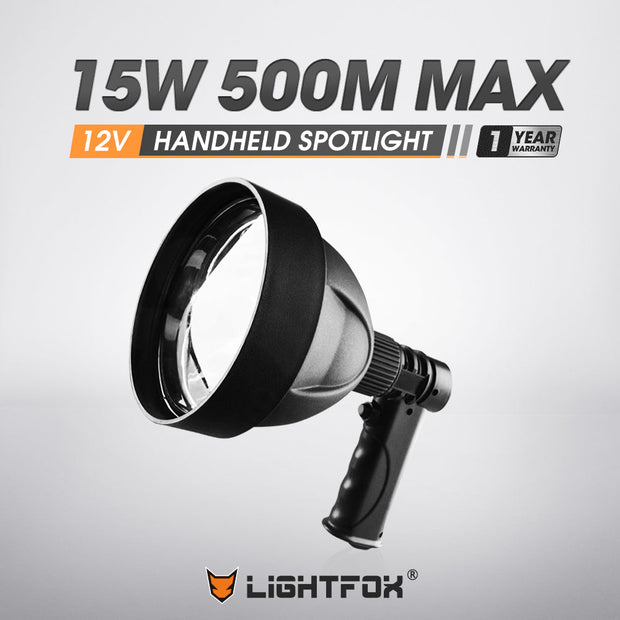 15W T6 Handheld Spot Light Rechargeable LED Spotlight 12V