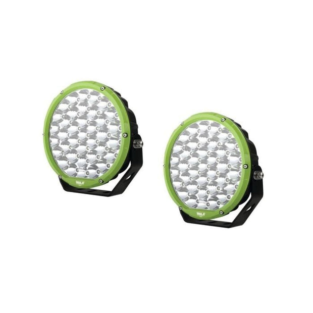 HULK 9” ROUND LED DRIVING LAMP - GREEN BEZEL