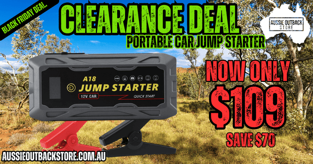 Portable Car Jump Starter 12V Lithium Battery Booster Pack Power Bank & Jumper Cables