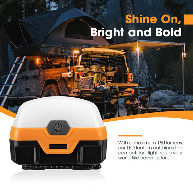 San Hima 2x Dual Colour Camp Light LED Lantern with Inbuilt Lithium Battery