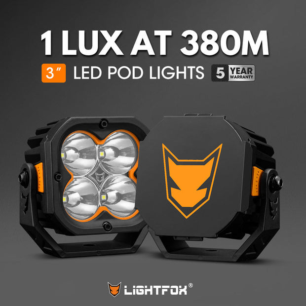 Lightfox 3 inch 1Lux@380m (Single) IP68 3,834LM