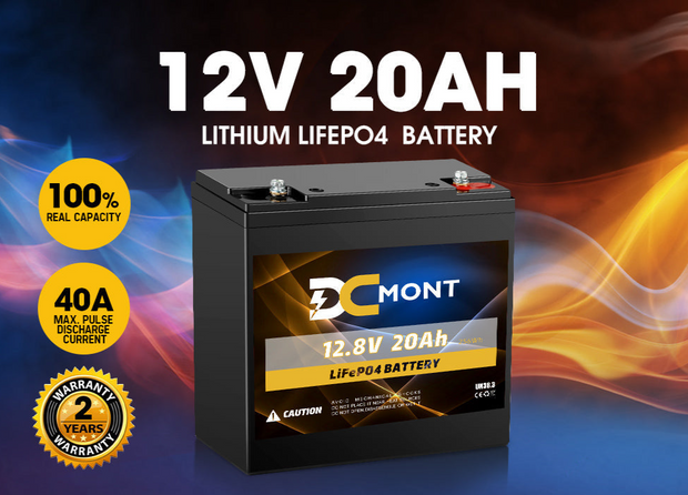 DC MONT 12V 20Ah Lithium Battery LiFePO4