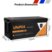 Mobi 12V 200AH Lithium Iron Phosphate Battery LiFePO4