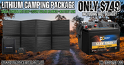 135AH Lithium Camping Package with 200w Solar Blanket