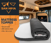 San Hima Caravan Mattress Topper Rounded Corner Queen Size