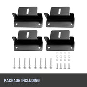 Mobi 4PCS Solar Panel Z-Shape Brackets Aluminum Mounting Set For Roof Black