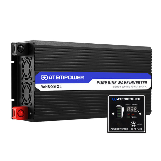 Atem Power V2.0 12V to 240V 3000W/6000W Pure Sine Wave Power Inverter