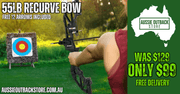 Everfit 55lbs Bow Arrow Set Recurve Takedown Archery Hunting for Beginner Red