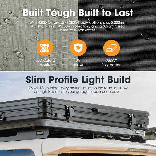 PRE ORDER San Hima Gibb Rooftop Tent Hardshell With Ladder Outdoor Waterproof Camping 4WD