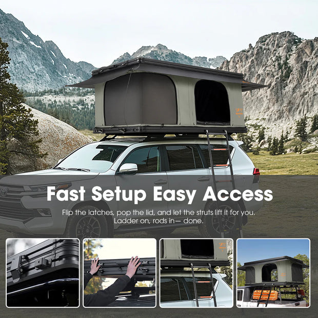 PRE ORDER San Hima Gibb Rooftop Tent Hardshell With Ladder Outdoor Waterproof Camping 4WD