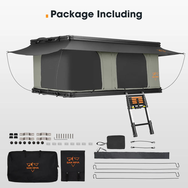 PRE ORDER San Hima Gibb Rooftop Tent Hardshell With Ladder Outdoor Waterproof Camping 4WD