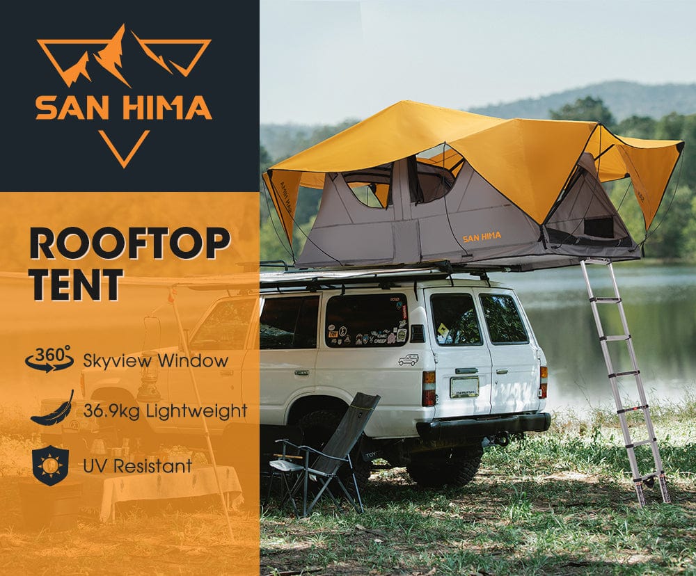 san hima rooftop tent San Hima Alpine Roof Top Tent With Ladder – AussieOutbackStore
