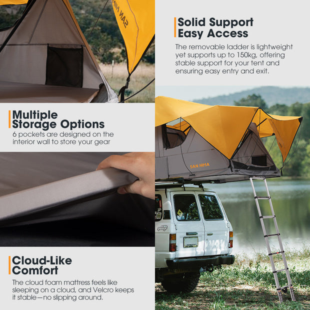 San Hima Alpine Roof Top Tent With Ladder