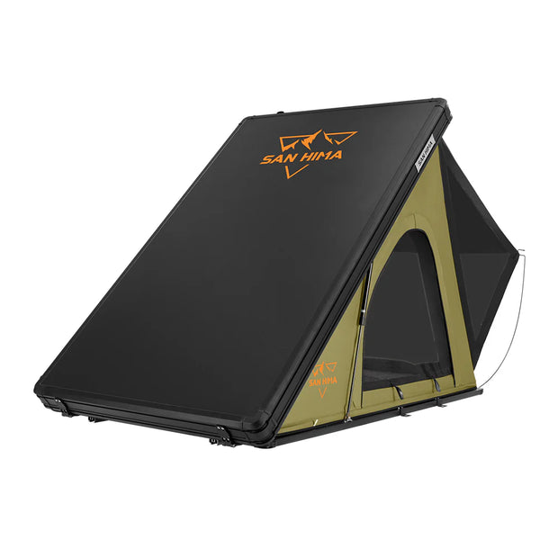 San Hima Kalbarri Lite Rooftop Tent Hardshell With Ladder Green Camping 4x4 4WD