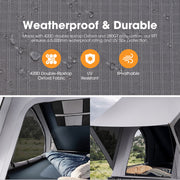 San Hima Kalbarri Lite Roof Top Tent Hardshell With Ladder + Universal Ute Tub Rack