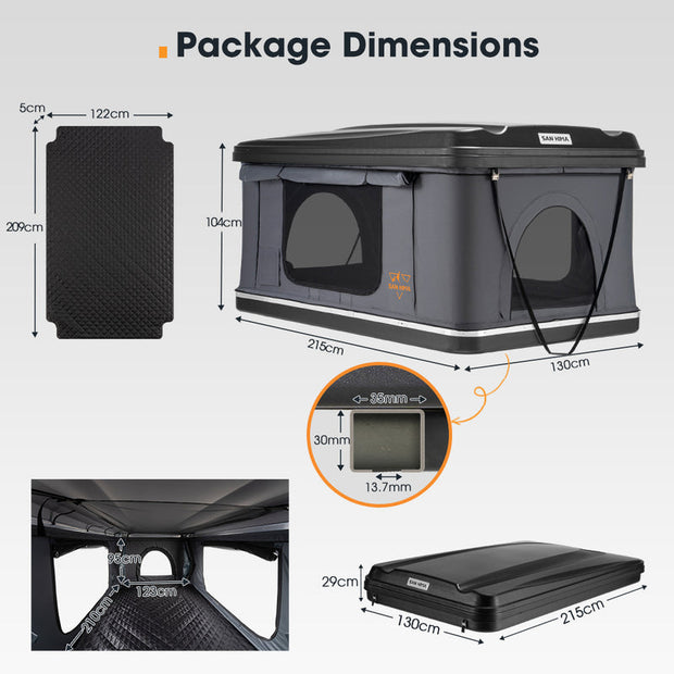 San Hima Jervis Loft Rooftop Tent Pop Up Hardshell With Ladder